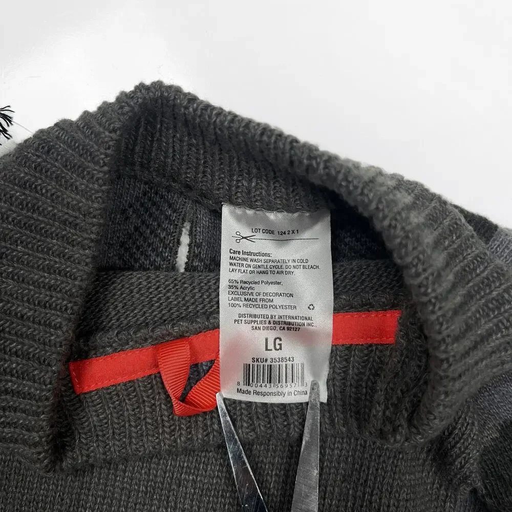 NWT Reddy Gray Camo Dog Sweater Pet Clothes Clothing Grey Camouflage